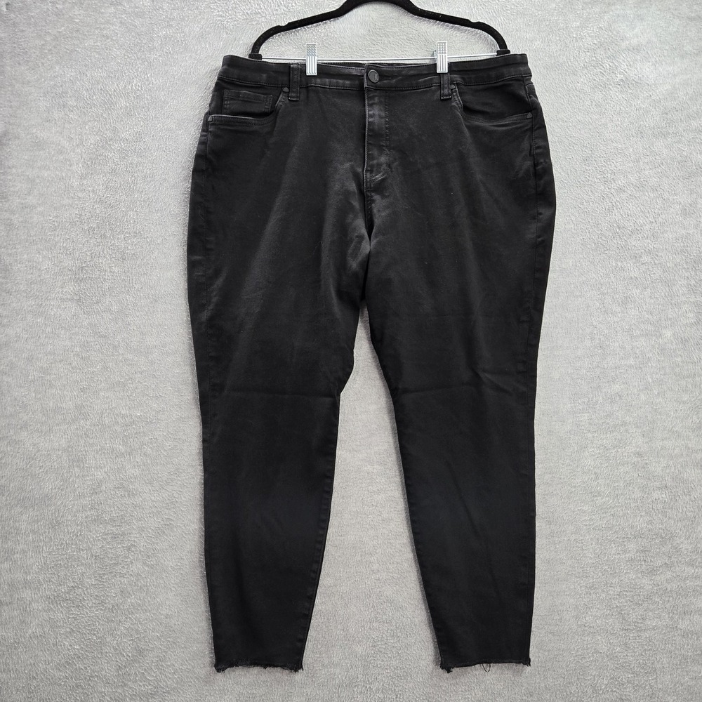 KUT From The Kloth Women Jeans 18W Black Skinny Donna High Rise Ankle